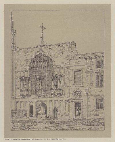 Guildhall Chapel, King Street, Cheapside, London, 1815 by Robert Blemell Schnebbelie